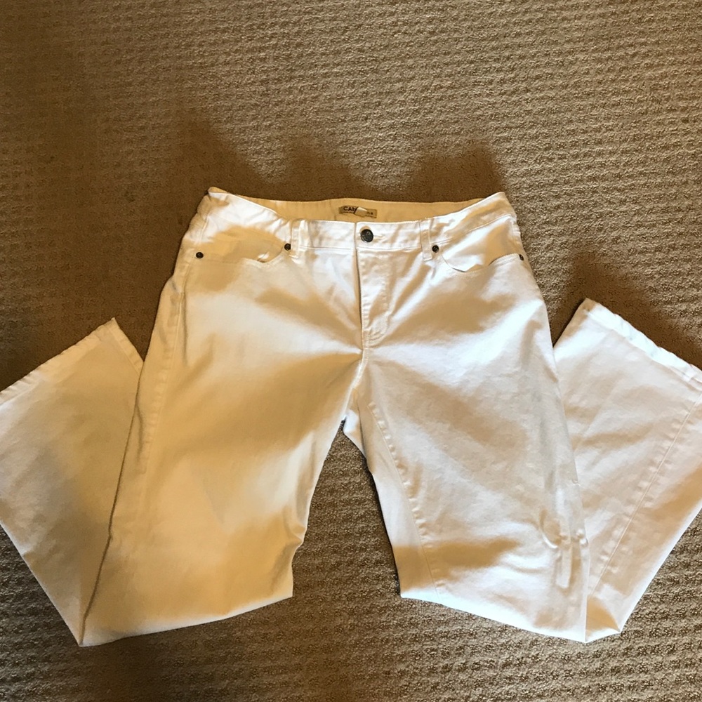 NWOT CAbi White Flare jeans size 12
